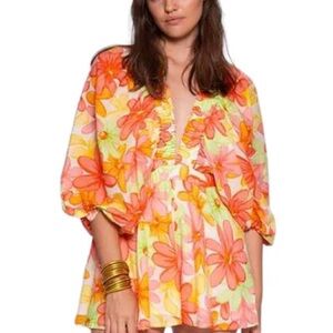 Vibrant Floral V-Neck Romper